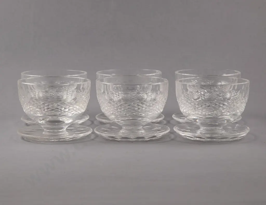 Waterford Crystal Six Dessert/Grapefruit Bowls in Colleen Pattern Image 1++