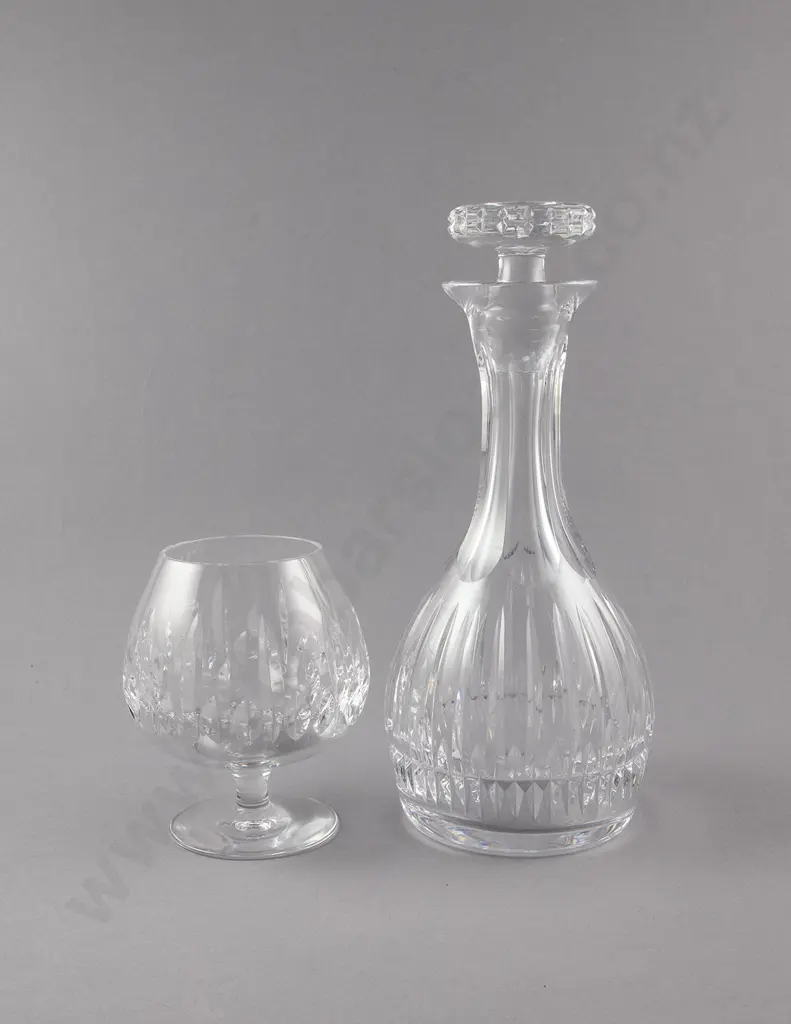 Atlantis Crystal of Portugal Spirit Decanter and Matching Single Brandy Balloon Image 1++