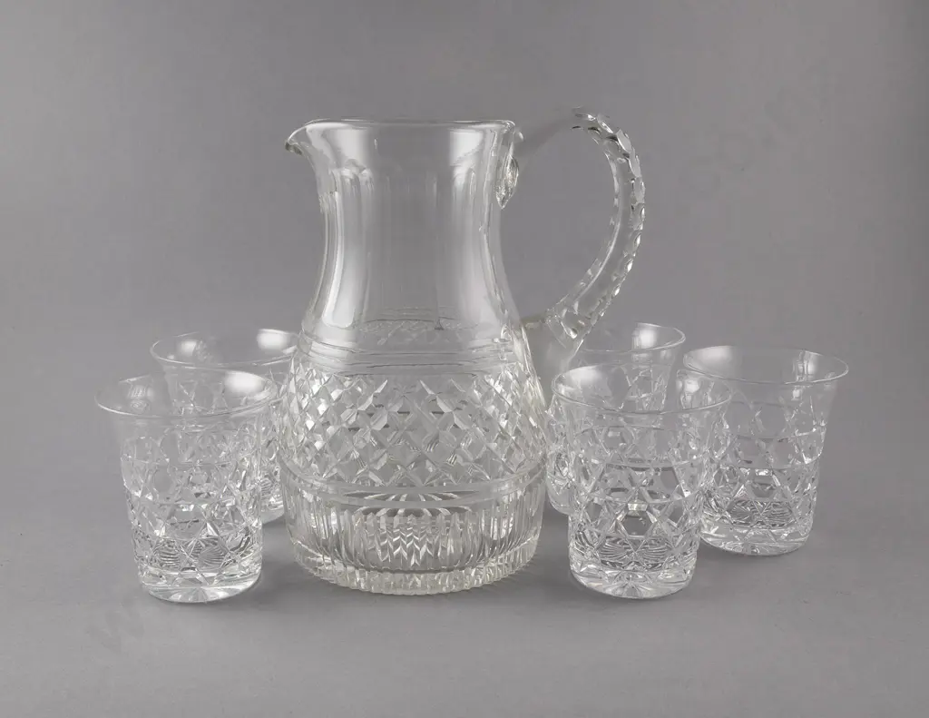 Early C20th Crystal Lemonade Jug Image 1++