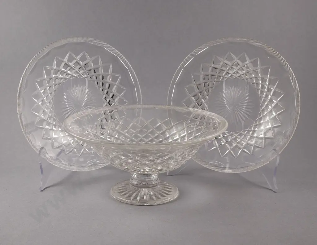 Early C20th Heavy Crystal Dessert Service Image 1++