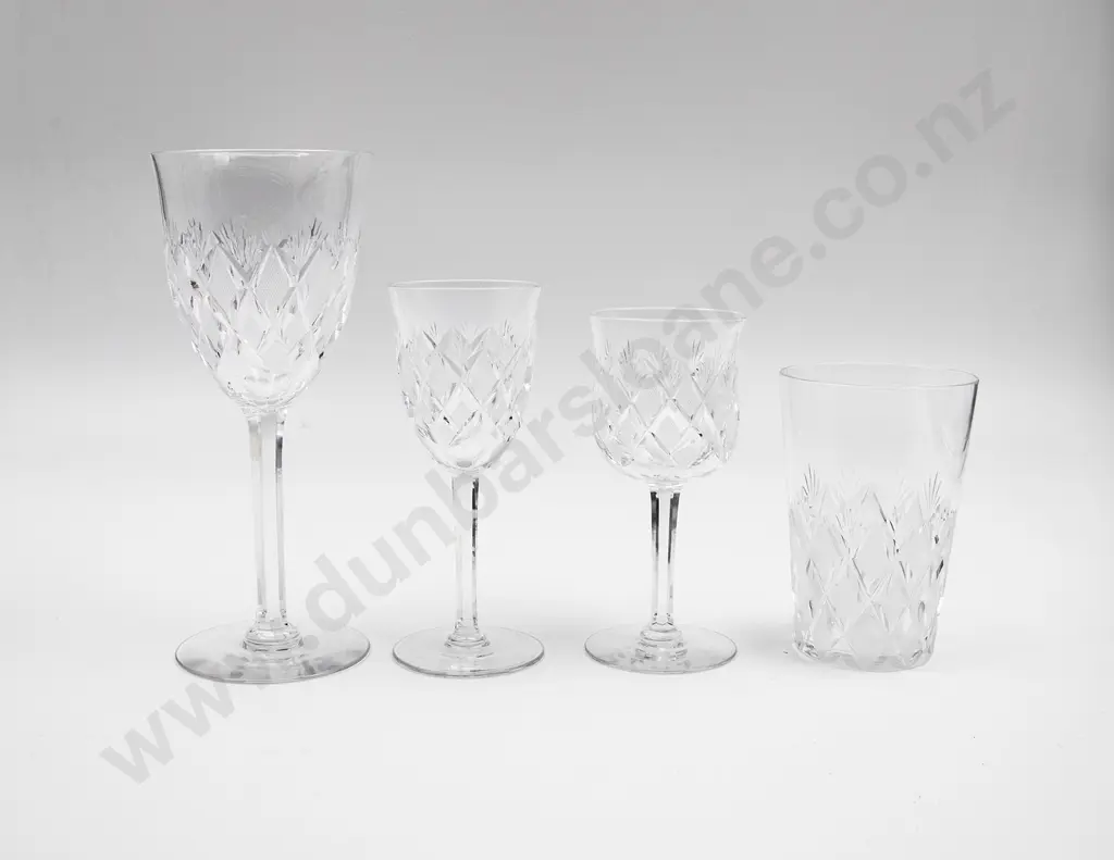 Mid C20th Crystal Part Suite of Glasses Image 1++