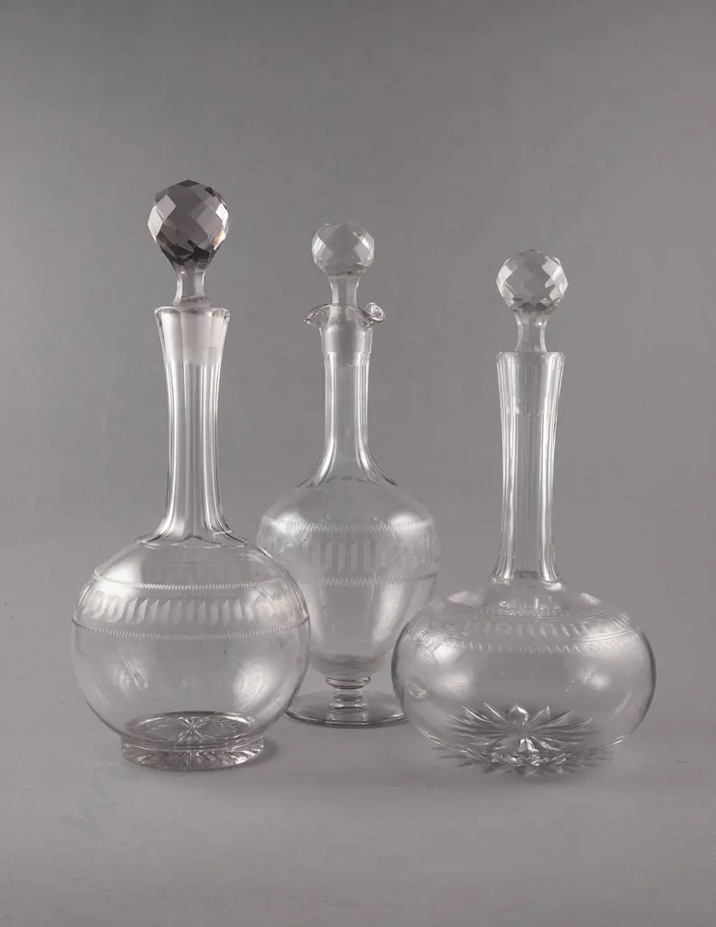 Edwardian Glass Suite in the Greek Key Pattern Image 1++