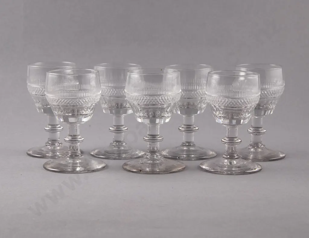 Seven Victorian Port Glasses Image 1++