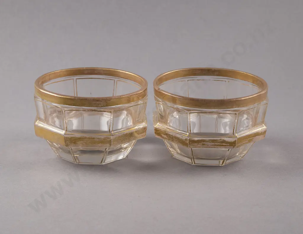 Pair C19th Clear Glass Finger Bowls Image 1++