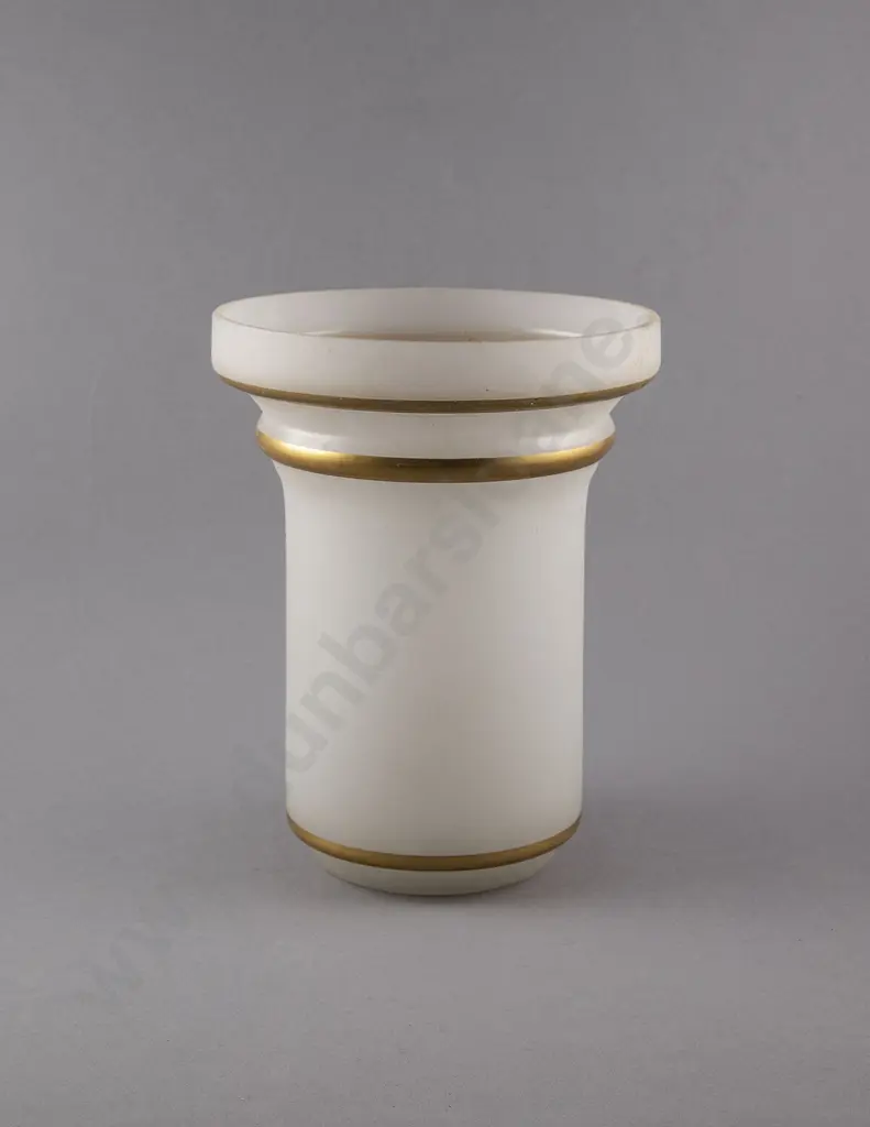 Late C19th French Opaque Milk Glass Vase Image 1++
