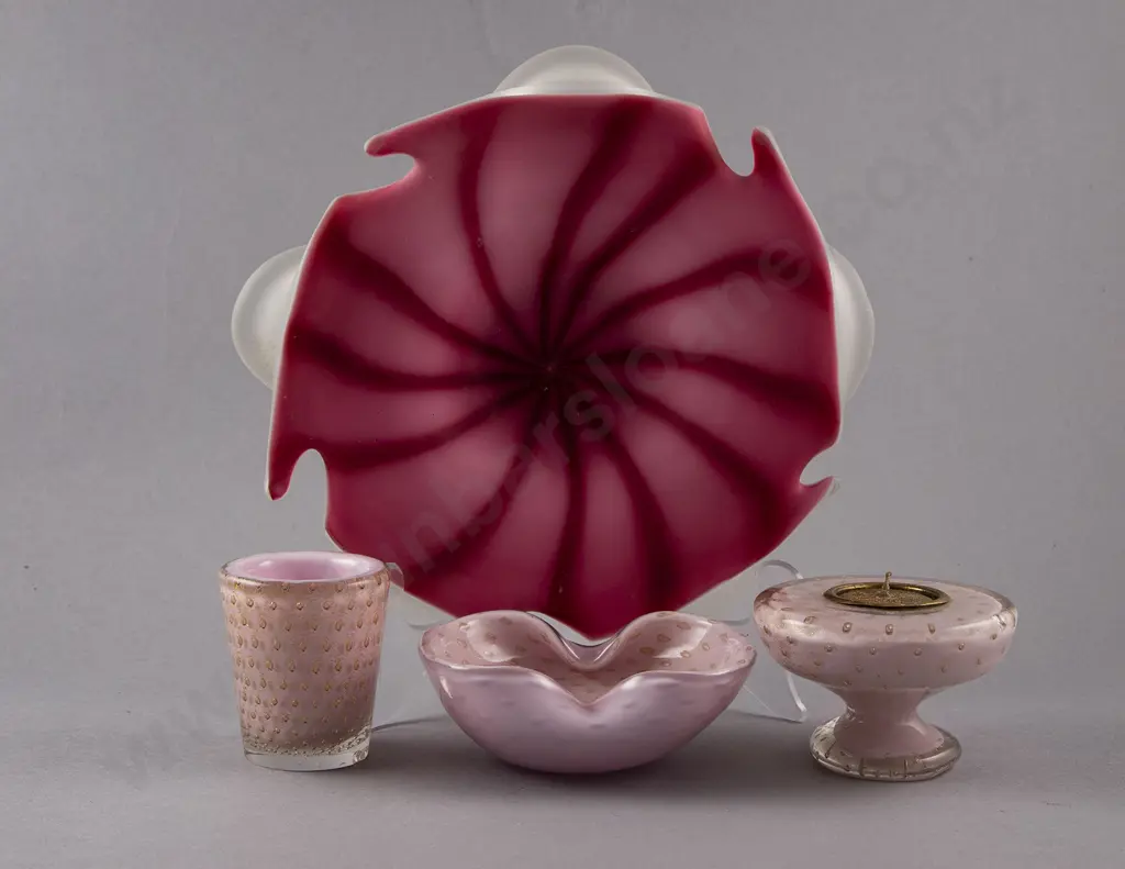 Murano Barbini Dish with Tumber and Candle Holder Image 1++