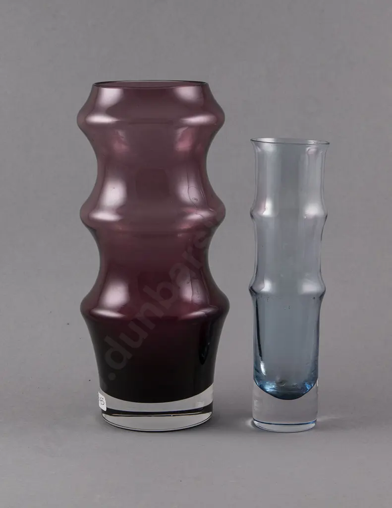 Two Mid C20th Ogee Cylindrical Vases Image 1++