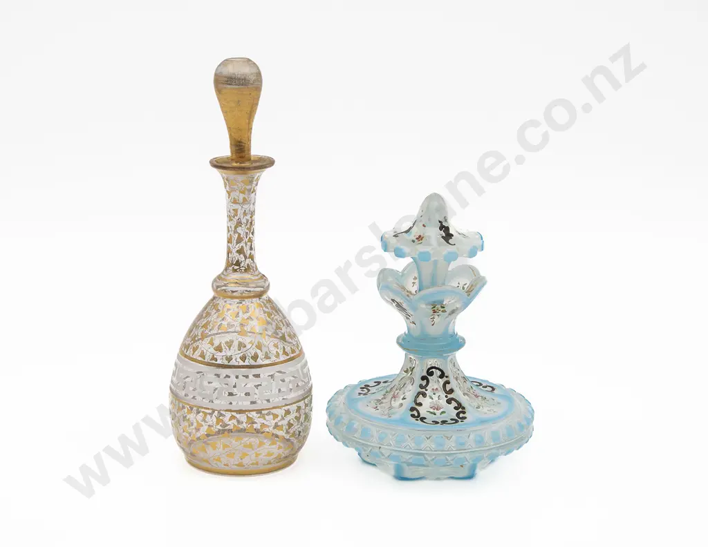 Two Late C19th Venetian Glass Scent Bottles Image 1++