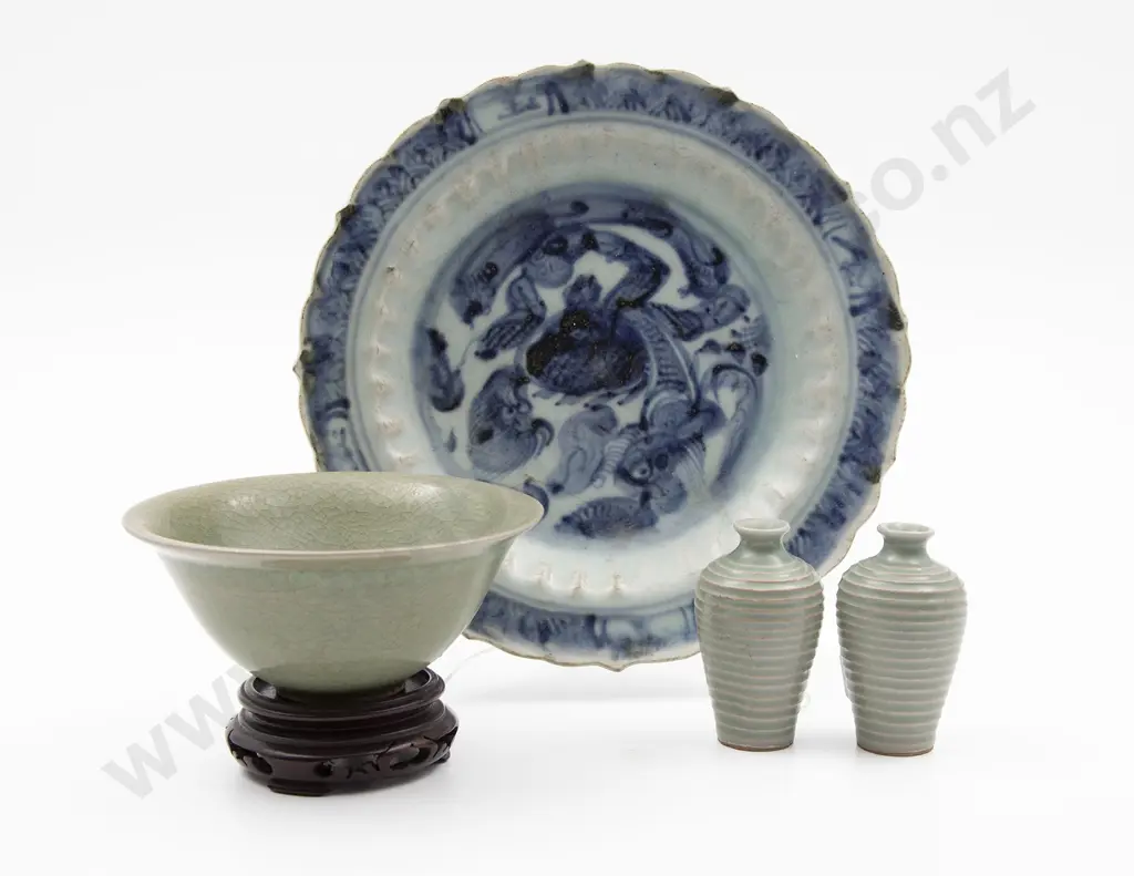 Chinese Ming Period Blue & White Plate Image 1++