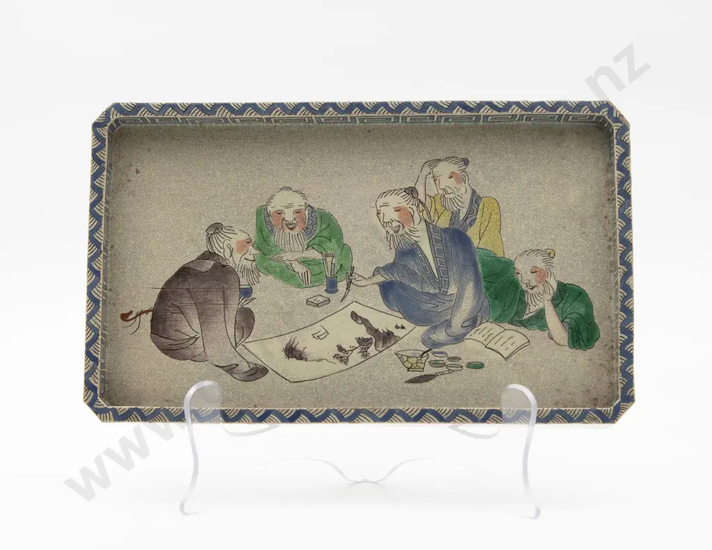 Chinese Glazed Porcelain Rectangular Tray Image 1++