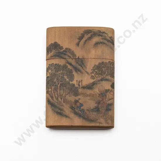Japanese Sandalwood Calling Card Case