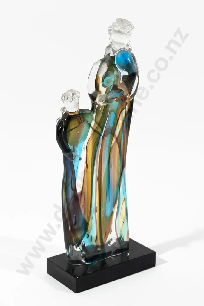 L Nellazo Murano Glass Mother and Child Image 1++