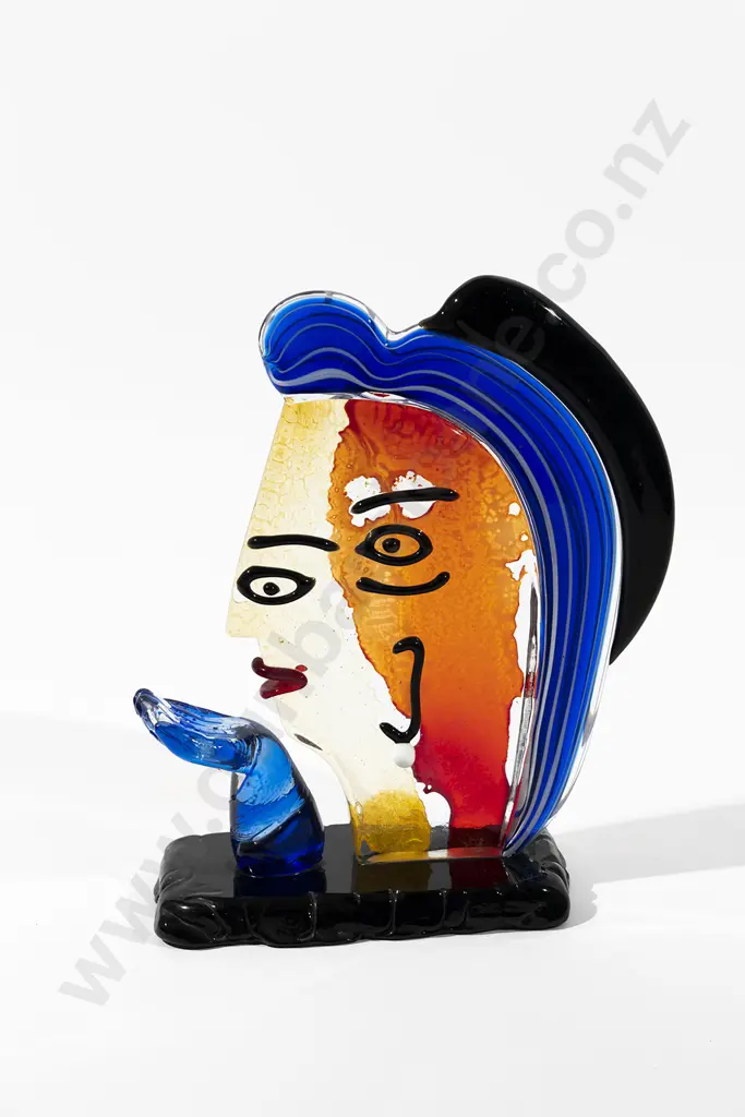 Murano Glass Picasso Bust Image 1++