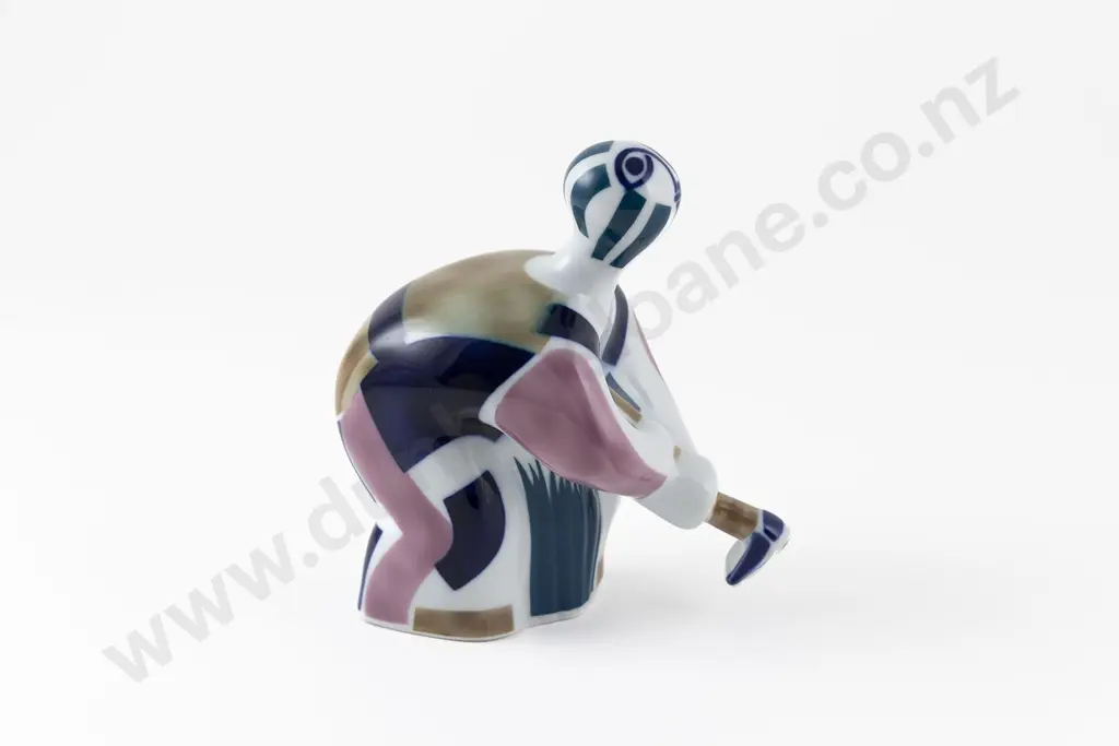 Mid-Century Spanish Constructivist Figurine by Sargadelos R. P Porcelain Image 1++