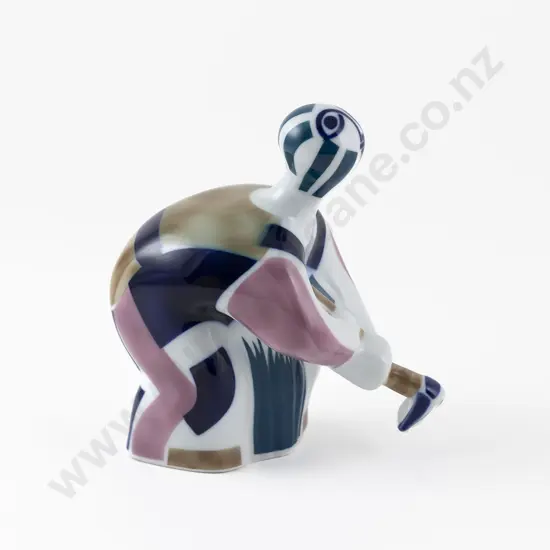 Mid-Century Spanish Constructivist Figurine by Sargadelos R. P Porcelain