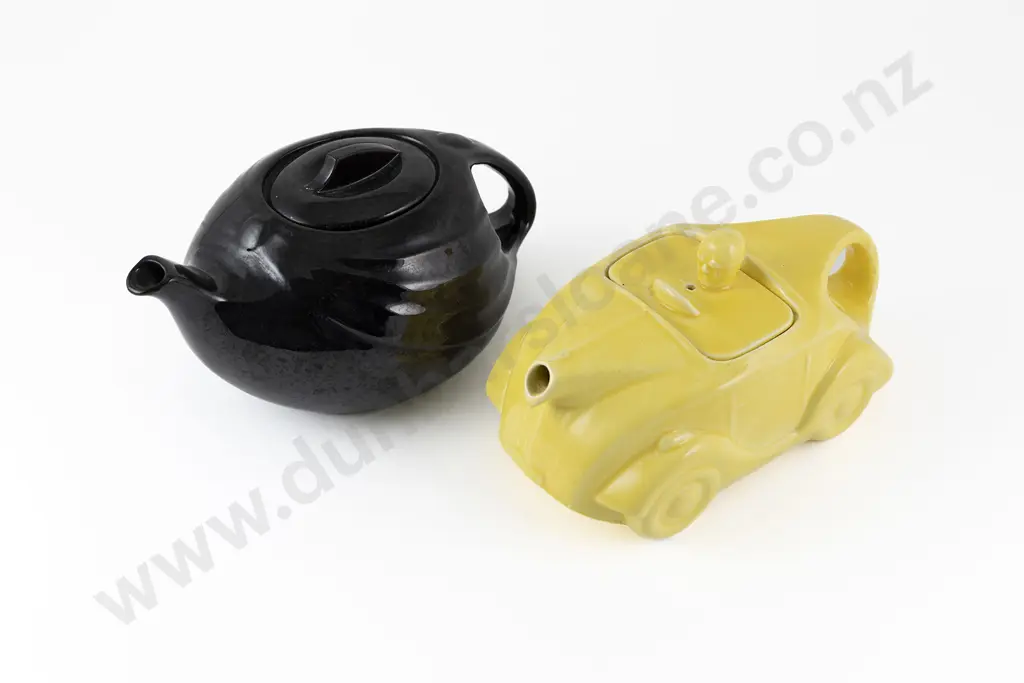 Two Sadler Art Deco Racing Car Teapots Image 1++