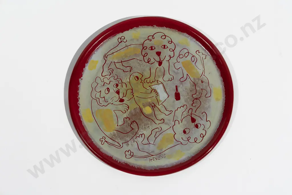 Bernard Hesling Vitreous Enamel Plate Image 1++