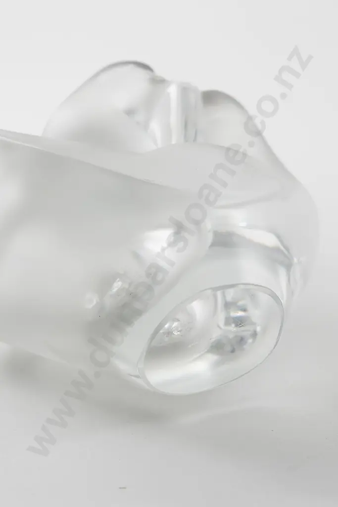 Lalique Sylvie Frosted Crystal Love Birds Vase Image 1++