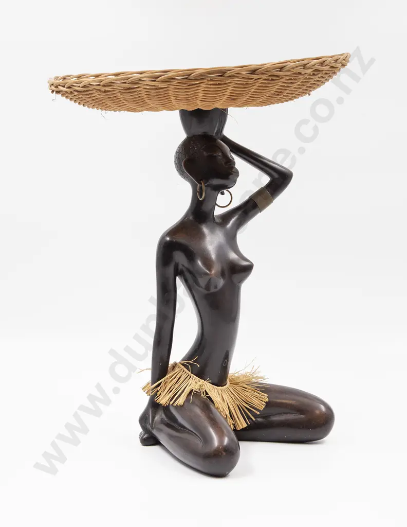 Anzengruber Style  African Figure with Basket Image 1++