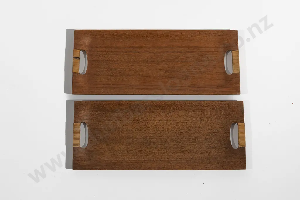A Set Of Four Danish Teak Trays Image 1++