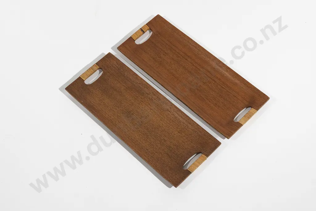 A Set Of Four Danish Teak Trays Image 1++