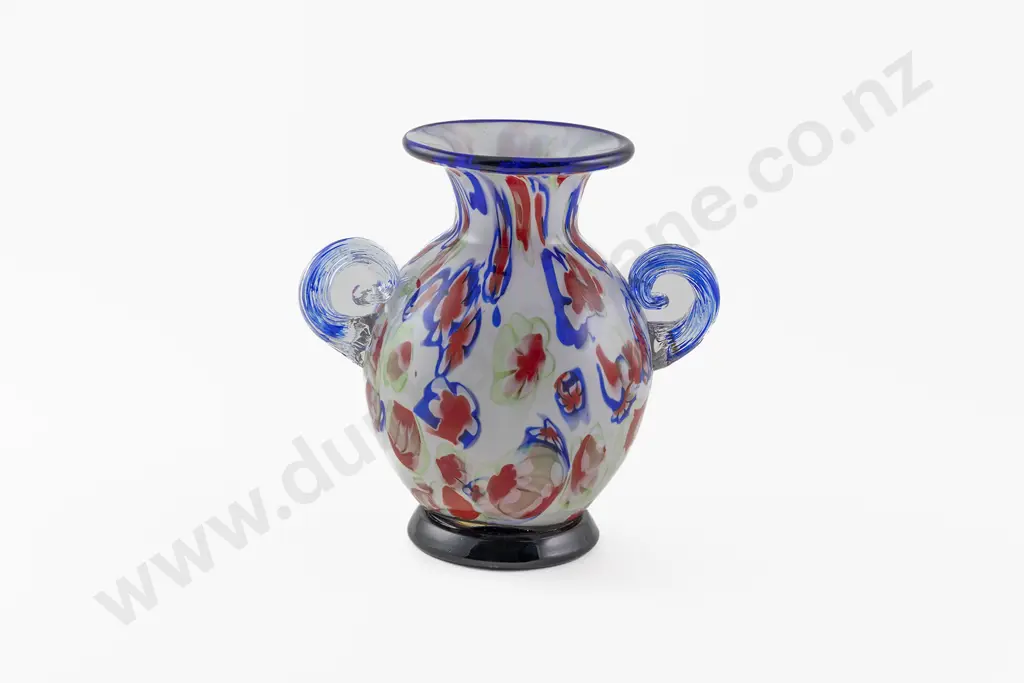 Multi-Coloured Murano Millefiori Glass Vase Image 1++