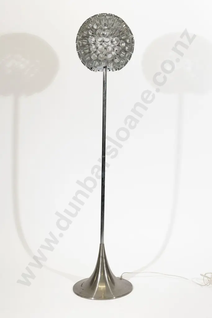 Chromium plated lamp with pierced ovoid  shade Image 1++