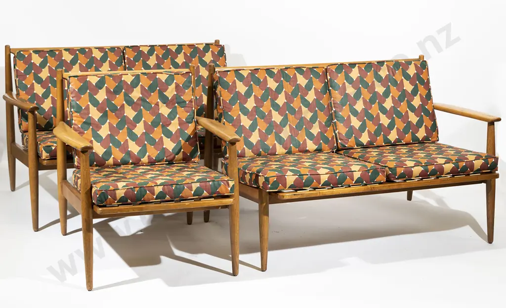 A Three Piece Lounge Suite Attributed to Grete Jalk Image 1++
