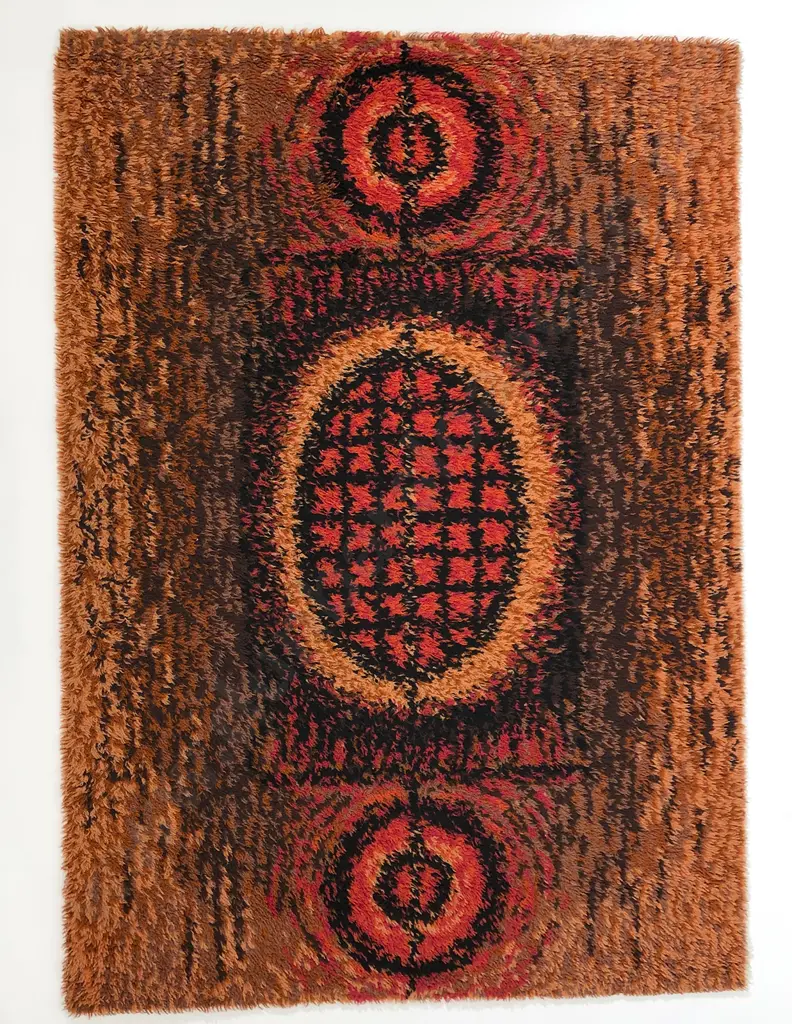 Rare NZ FELTEX “Scandinavian Design” Mid Century Wool Rug Image 1++