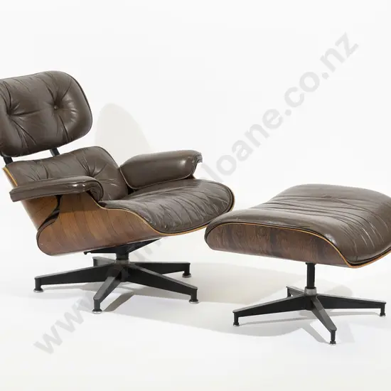 Charles and Ray Eames for Herman Miller Vintage 670 Lounge chair and 671 Ottoman.