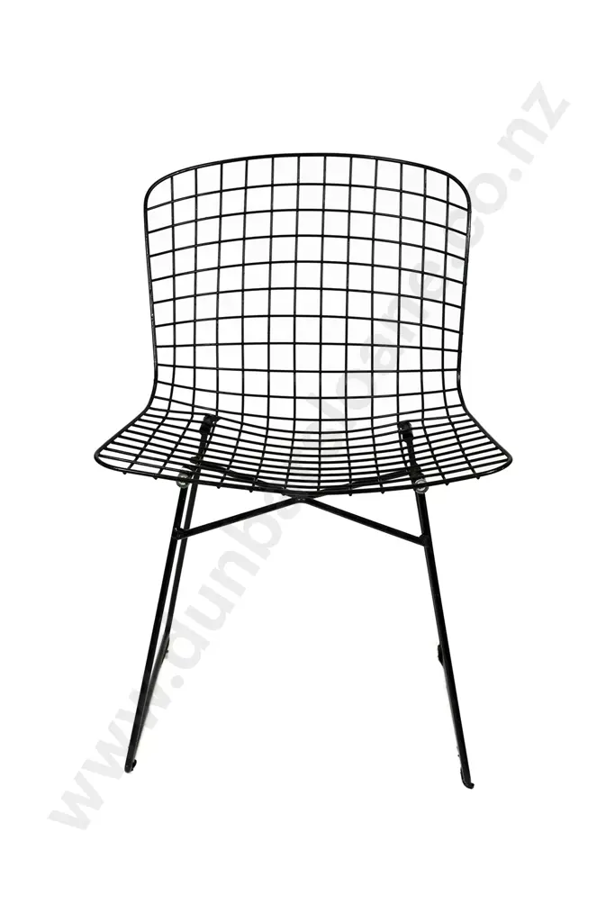 A Set of Eight Vintage Bertoia Style Wire Side Chairs Image 1++