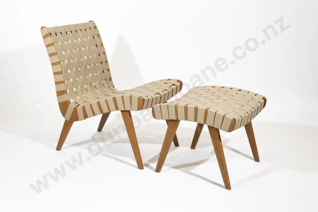 A  Douglas Snelling Style Chair and footstool Image 1++