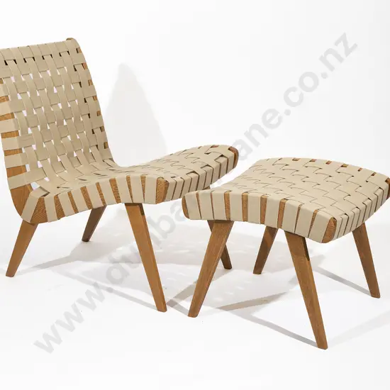 A  Douglas Snelling Style Chair and footstool