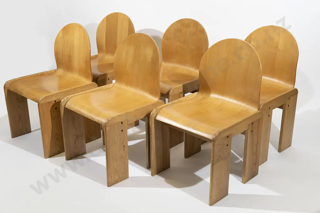 Afra and Tobia Scarpa for Cassina. A  Good Set of Six Dining Chairs Image 1++