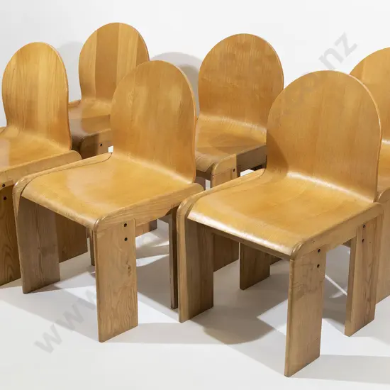 Afra and Tobia Scarpa for Cassina. A  Good Set of Six Dining Chairs