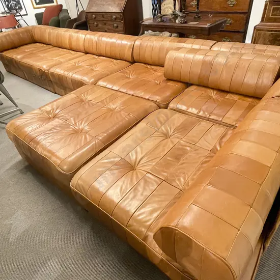A Good De Sede DS 88 Seven Piece Modular Sofa