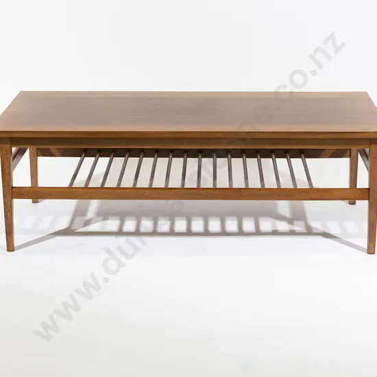 Mid-Century Teak Coffee Table With Magazine Rack