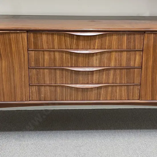 A Good Elliot's of Newbury Zebrano and Teak 1960s Sideboard