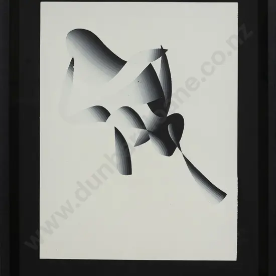 Lloyd Hillyer Untitled abstract design in black and white