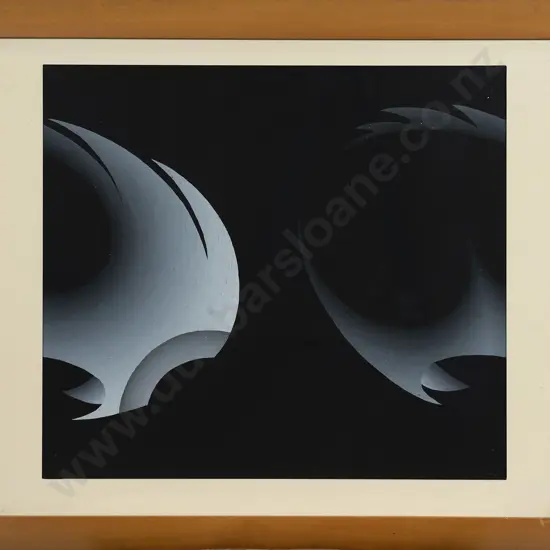 Lloyd Hillyer Untitled abstract design in black and white