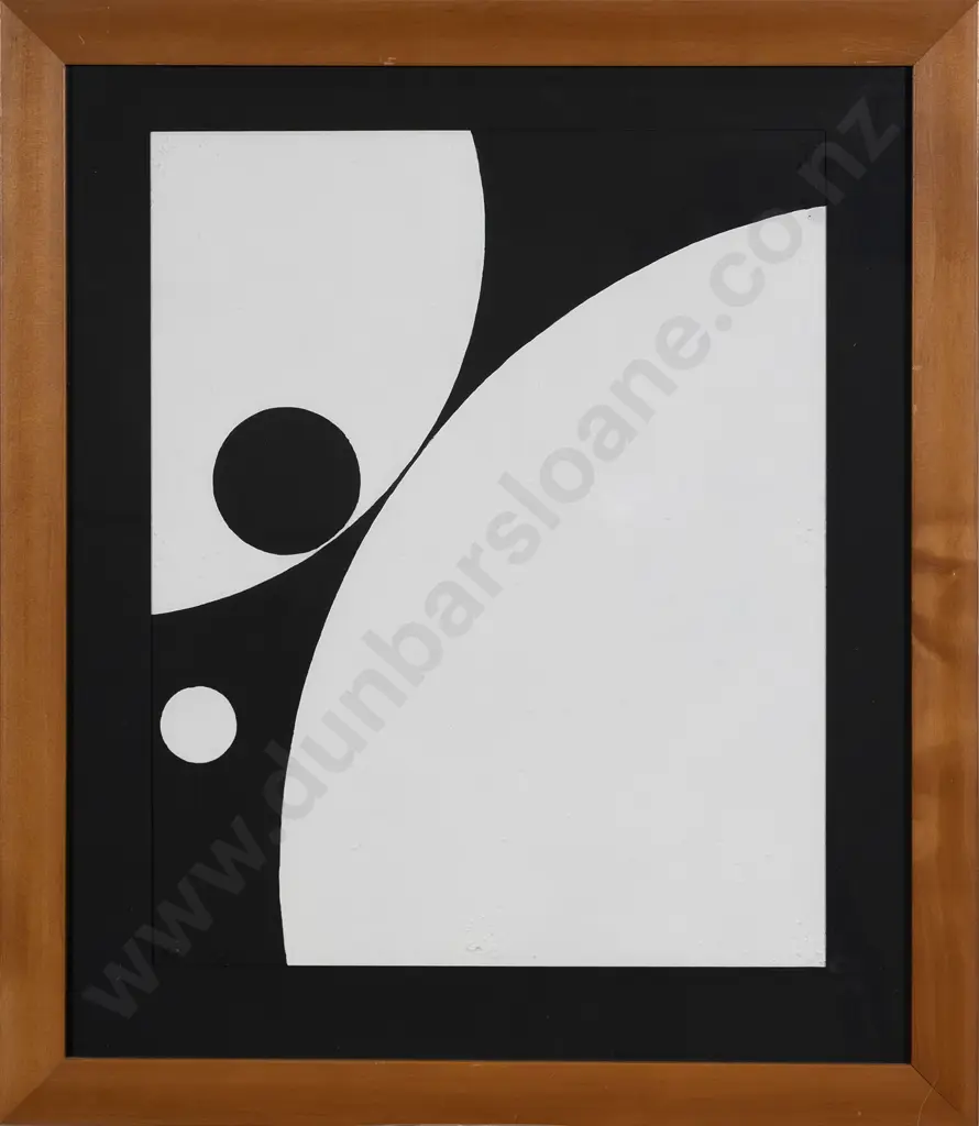 Lloyd Hillyer Untitled abstract design in black and white Image 1++