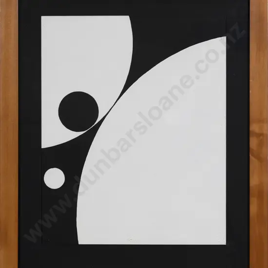 Lloyd Hillyer Untitled abstract design in black and white