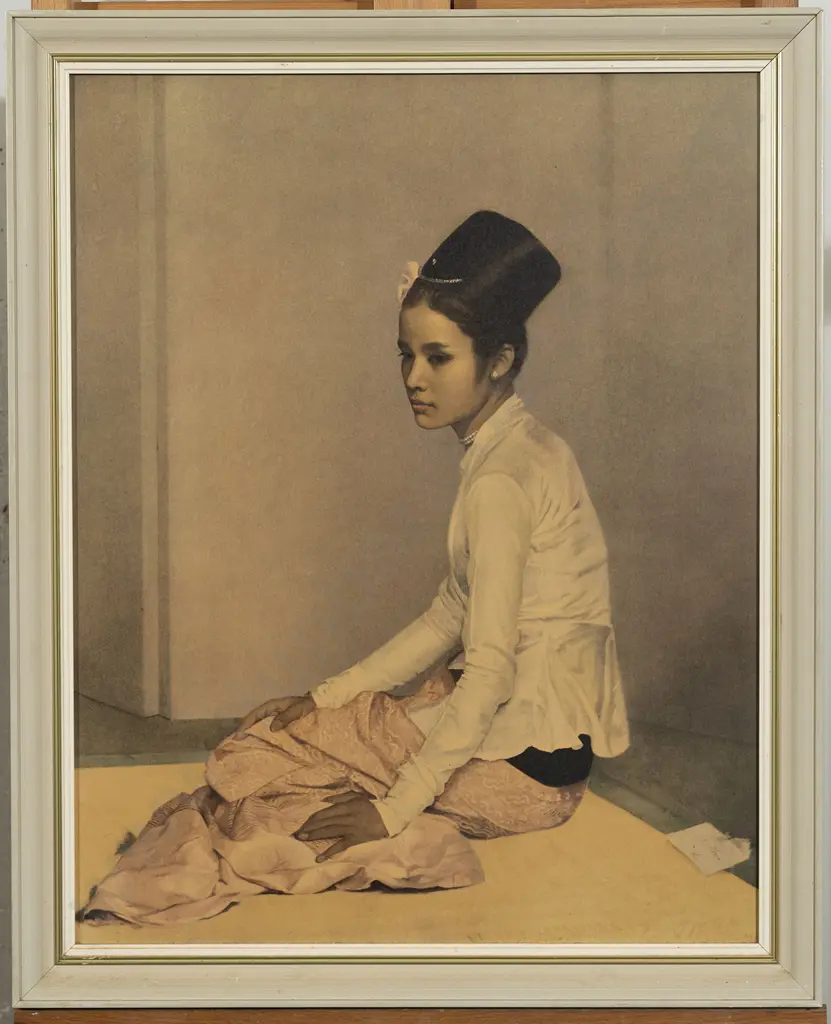 Sir Gerald Kelly UK Original Framed 'Saw Ohn Nyun' Print Image 1++