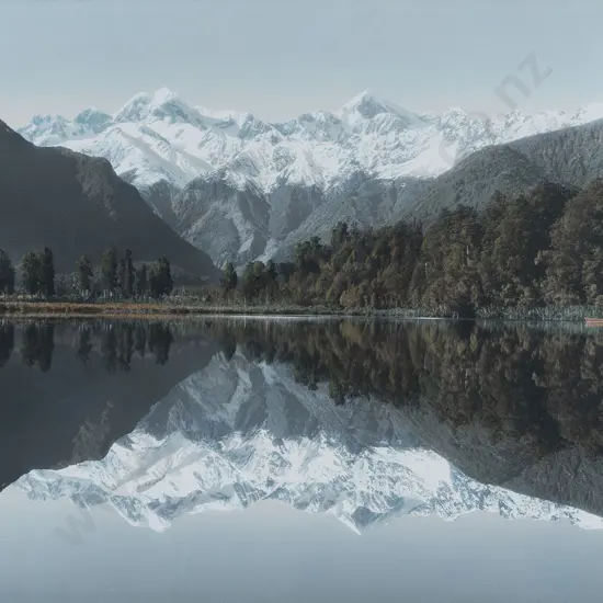 Whites Aviation Hand Coloured Photo of Lake Matheson