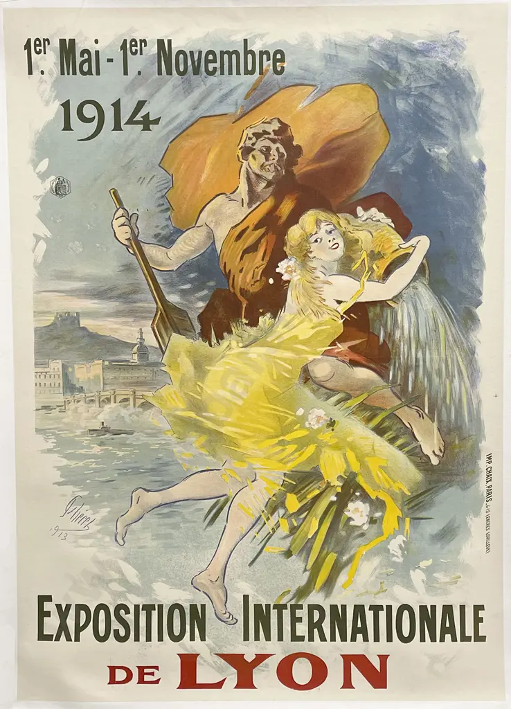 Vintage Poster From The 'Lyon International Urban Exhibition of 1914' Image 1++