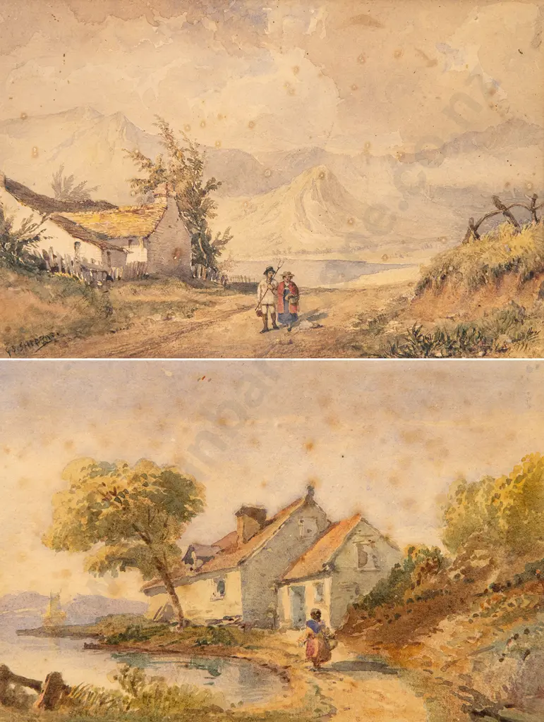 William Leitch and G.S Shepard -Cottage and Peasant Scenes Image 1++