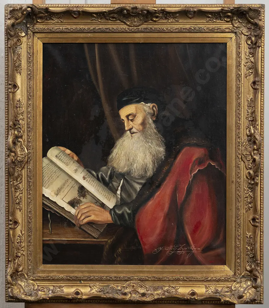 Hendricks Injathy (Dutch) - Portrait of a Bearded Man with Book Image 1++