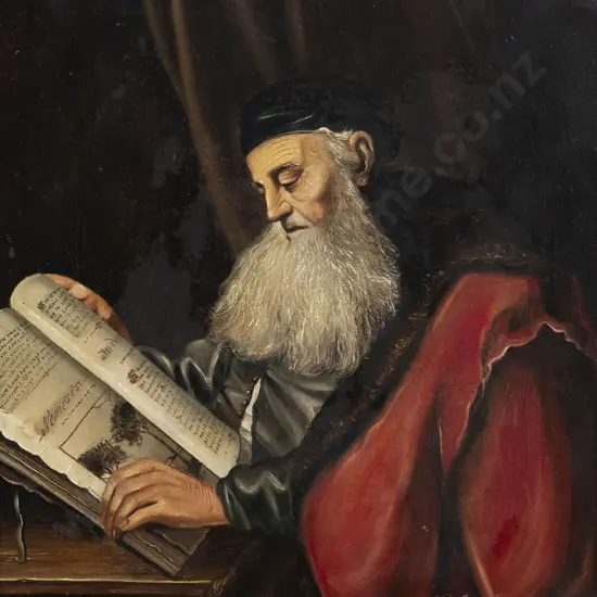 Hendricks Injathy (Dutch) - Portrait of a Bearded Man with Book