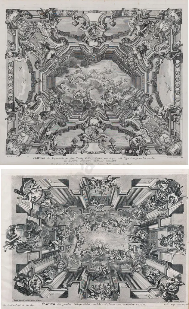 Georg Conrad Bodenehr (1663-1710) after Paulus Decker - Pair of Etchings Image 1++