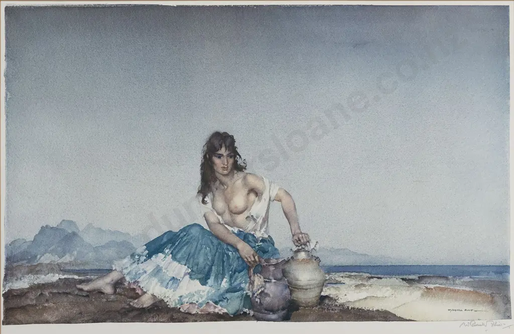 Sir William Russel Flint Signed Colour Reproduction Print - Sara Image 1++